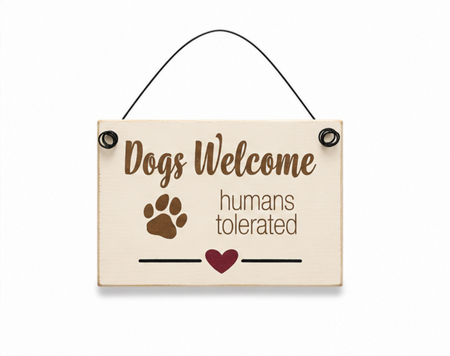 Wood Sign - Dogs Welcome