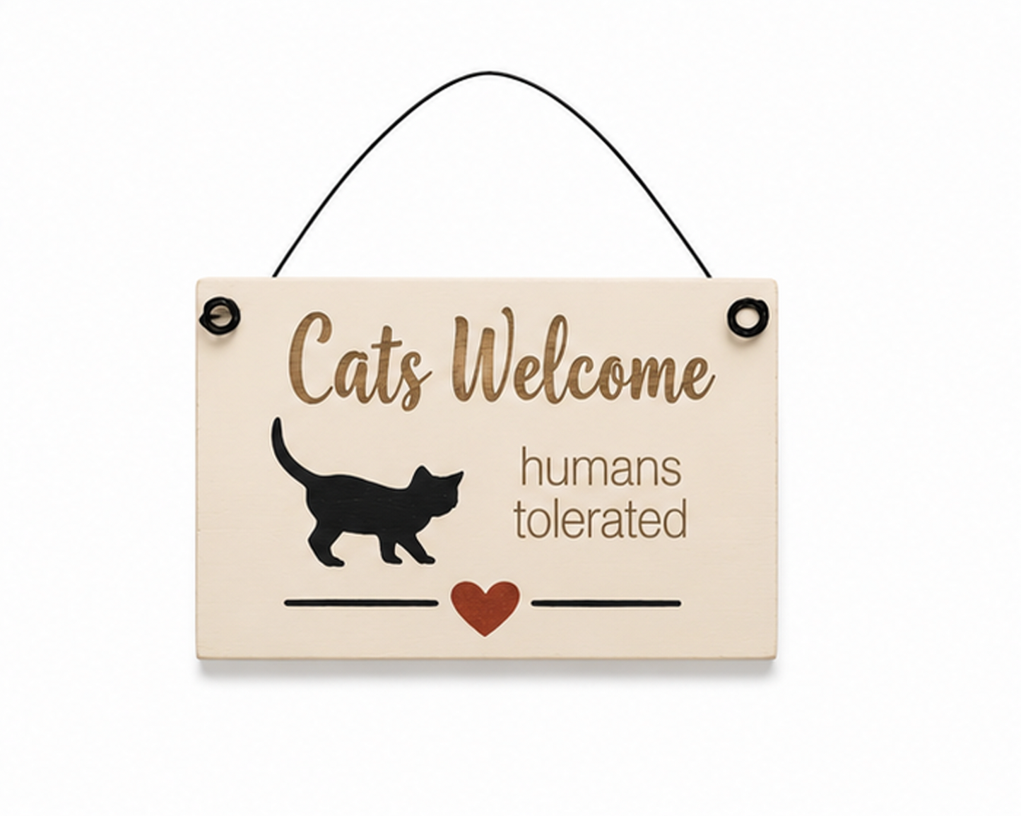Wood Sign - Cats Welcome