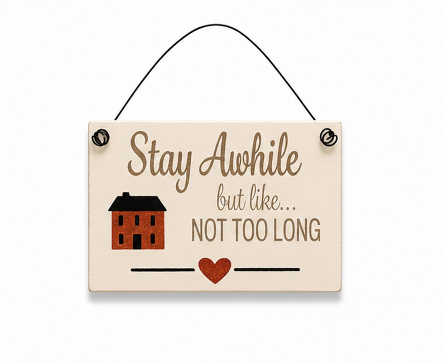Wood Sign - Welcome Stay Awhile