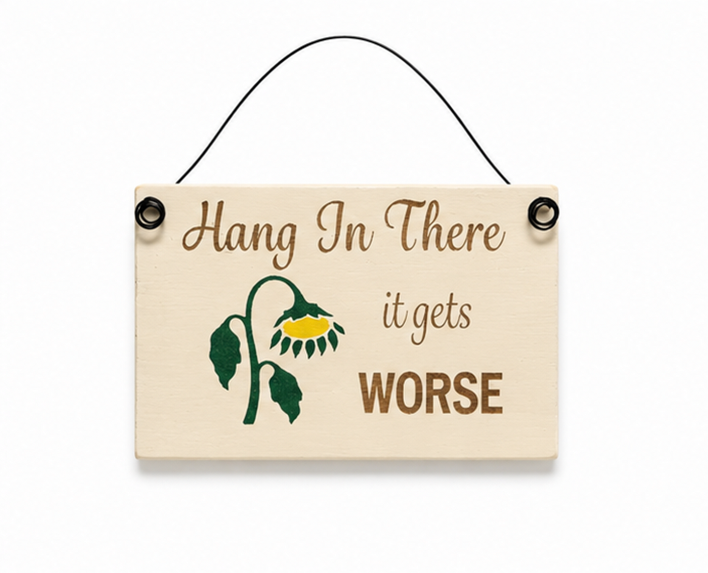 Wood Sign - Hang in There