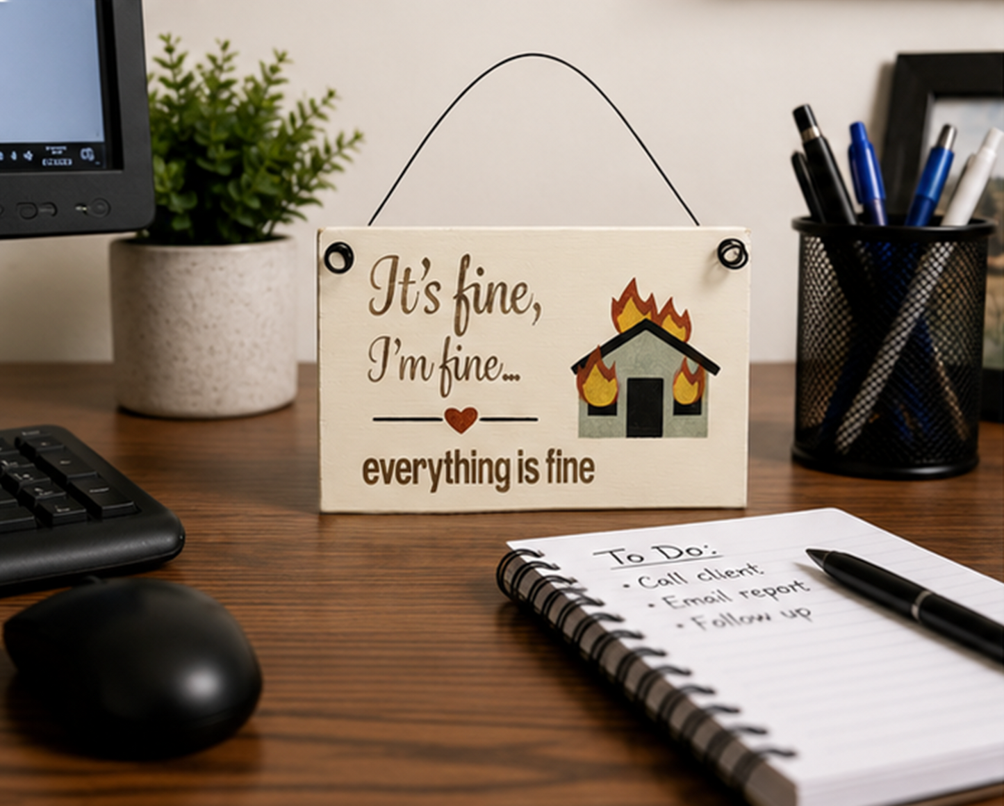 Wood Sign - Everything is Fine