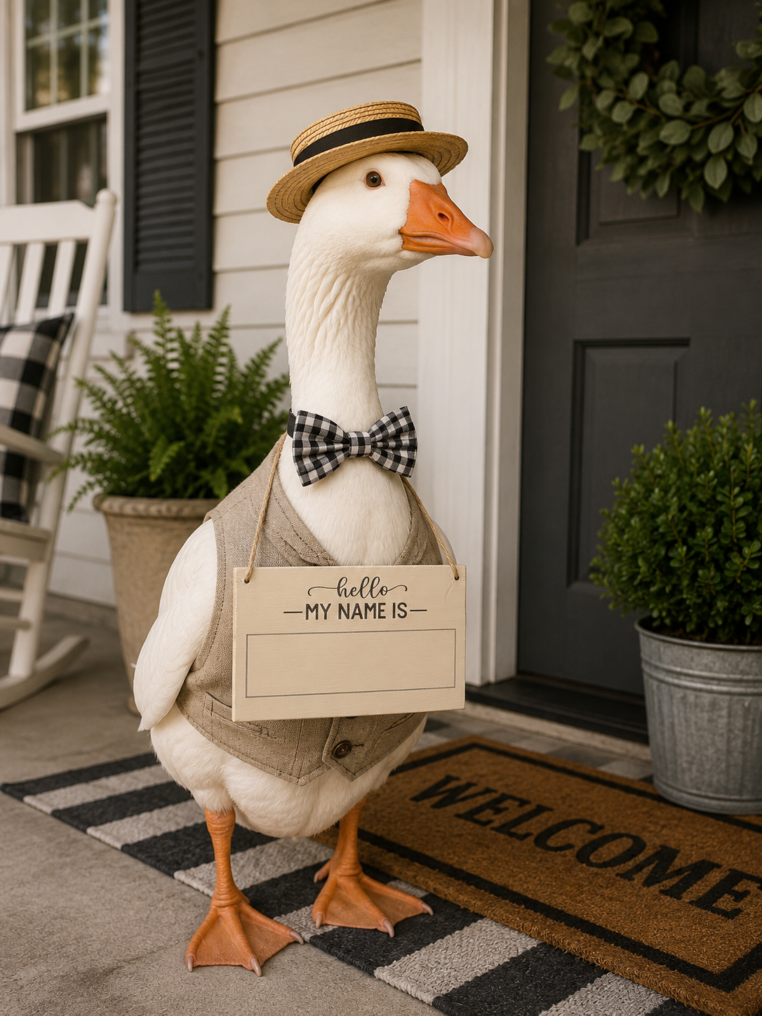 Porch Goose Sign - Reversible!